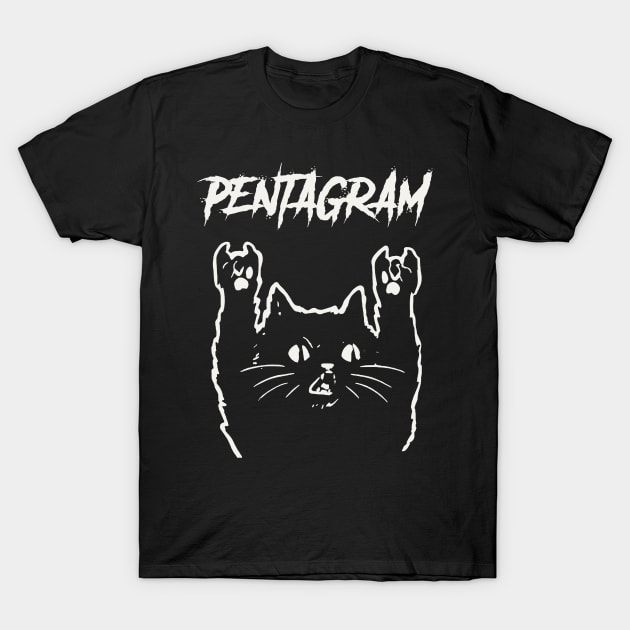 pentagram and the cat T-Shirt by bubur ayam